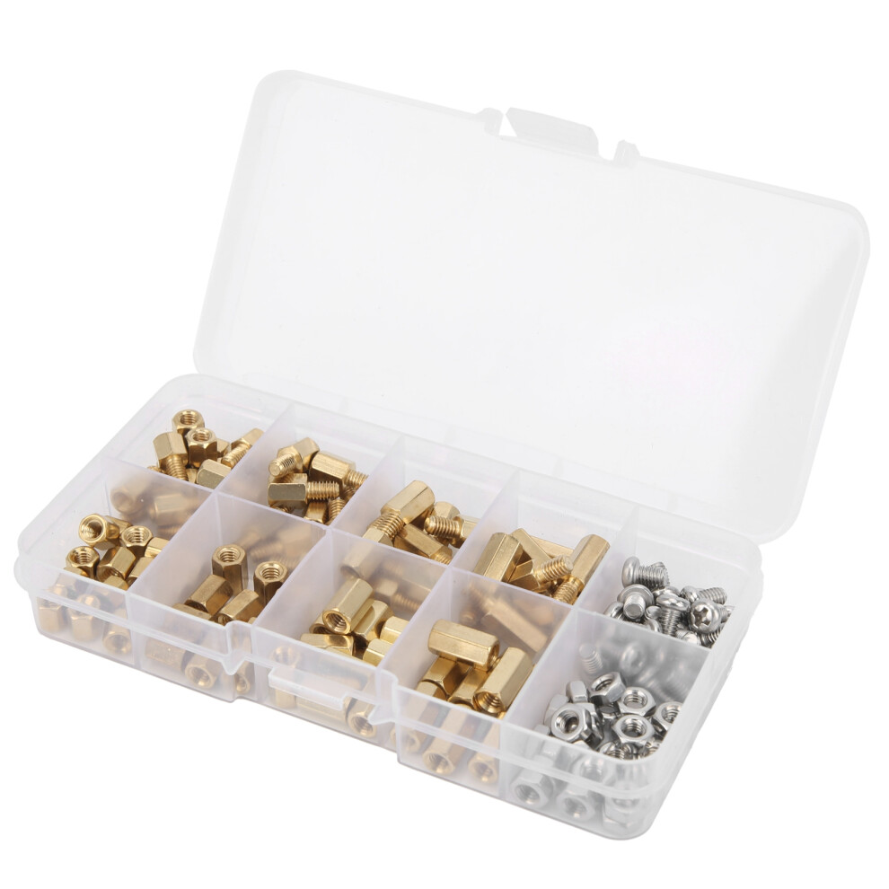 136Pcs Brass Hex Standoff Spacer Set M4 Stainless Steel Pillars Industrial Supplies 8411359951424