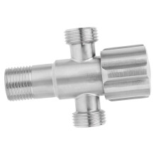 Badezimmer Küche G1/2'' Edelstahl Wasserstopventil mit 1 Einlass 2 Ausgänge