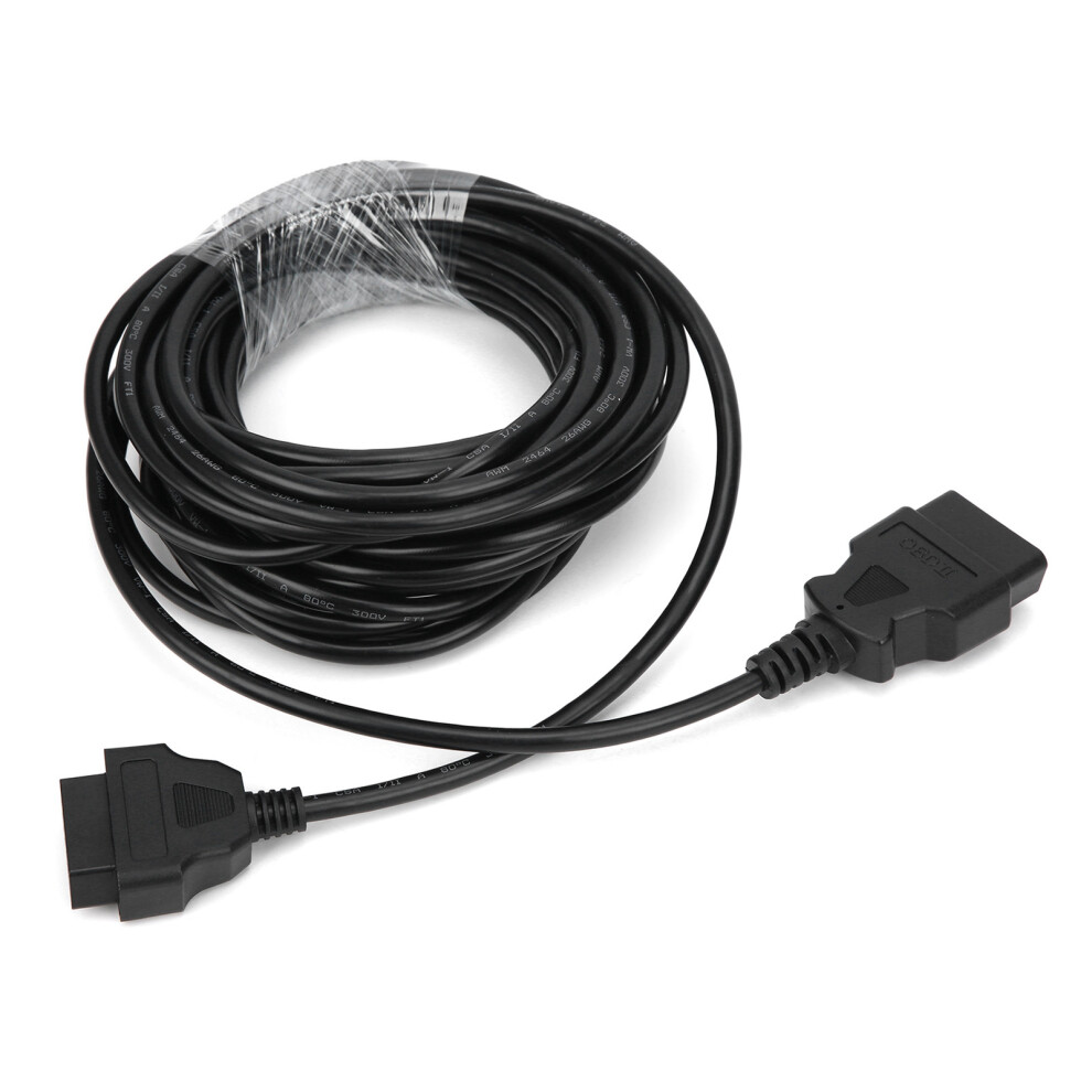 Obdii Extension Cable 16Pin Male To Female 10M Diagnostic Cord Black 8031359953879