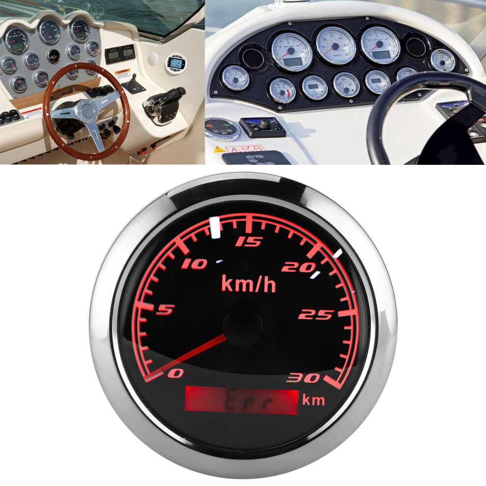 Gps Speedometer 30Km/H Odometer 85Mm Waterproof Ip67 For Boat Car Yacht Motorcycle 7601359954216
