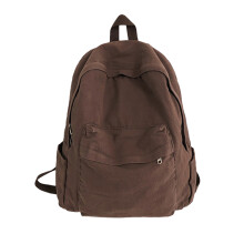 Trendy School Bag Middle Student Book Bags Canvas-Brown