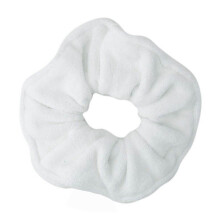 Ponytail Holder Hair Drying Scrunchiess Hair Towel-White