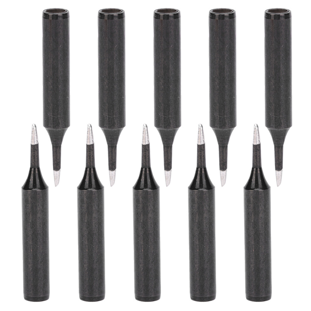 10Pcs Solder Tips For 900M Series Iron, Copper, Black 9471359956224