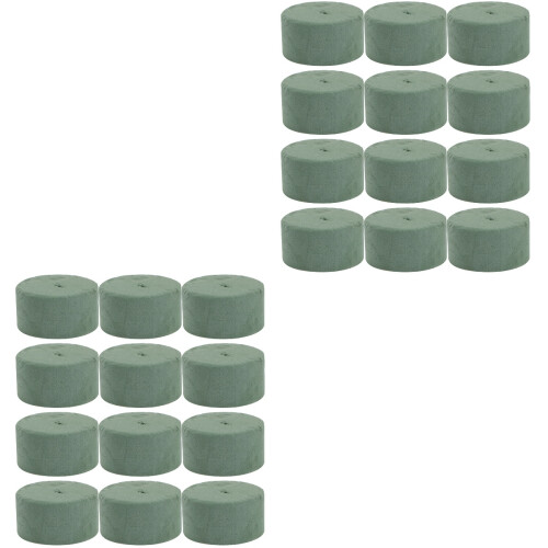24 Runde Blumenverpackung Getrocknete Frische Grün 2