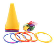 Kids 3 in 1 Colorful Ring Toss Game Set Indoor & Outdoor Fun Toy for Children