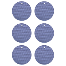 Suporte de silicone antiderrapante com abridor de potes, inspirado nas ondulações de um lago para uma proteção elegante da mesa, tapete de