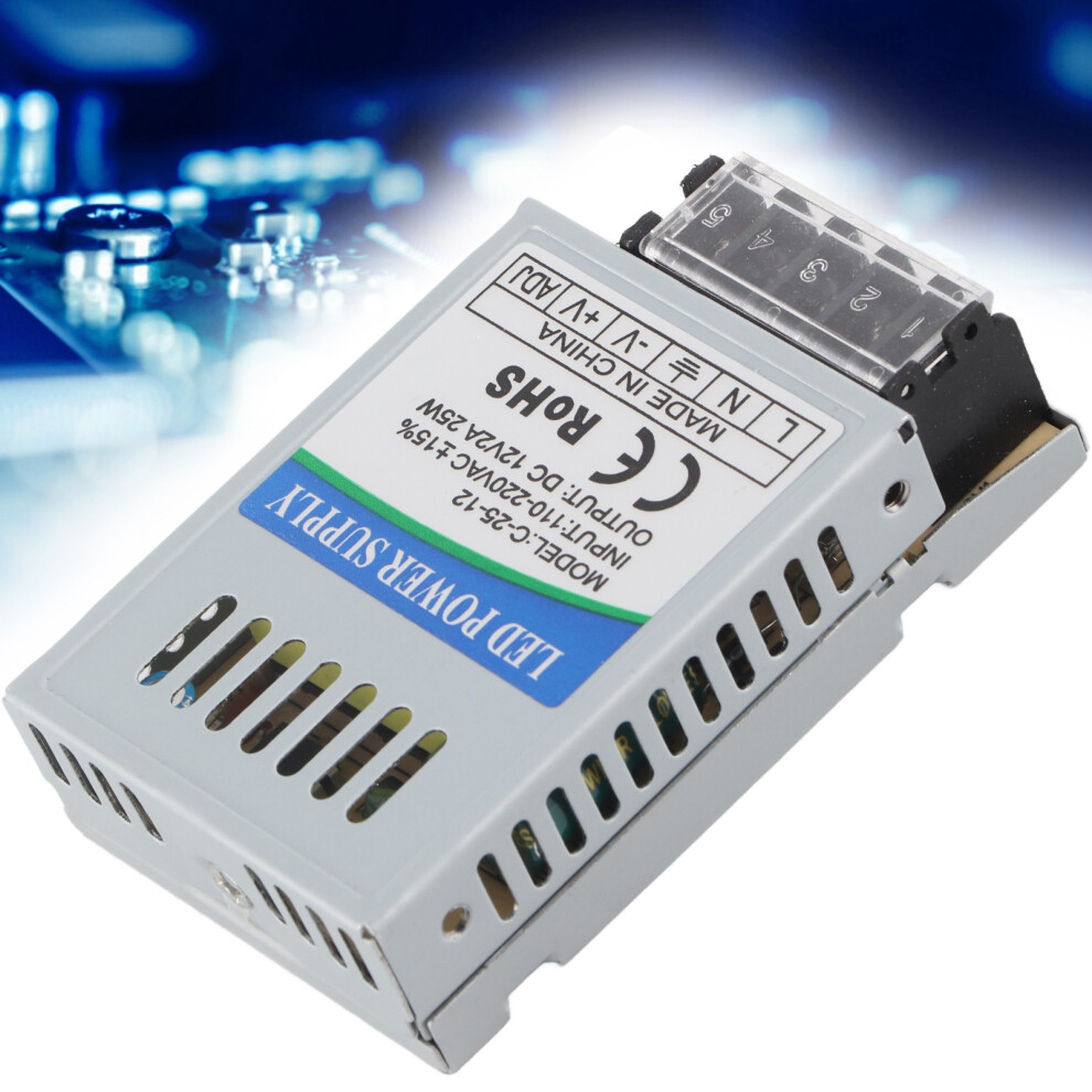25W 12V Waterproof Led Power Supply, Aluminum, 7.84.82.1Cm 5071359959016