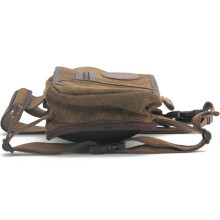 Canvas Drop Leg Bag Waist Pack Brown 18x8x28cm for Travel Cycling