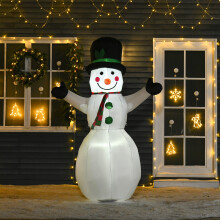 HOMCOM 6.5ft Inflatable Snowman Xmas Airblown Holiday Decoration Outdoor