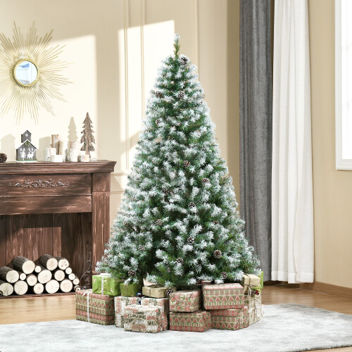 Homcom HOMCOM 6FT Artificial Christmas Tree Xmas Indoor Decoration, Automatic Open