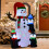 Homcom HOMCOM Inflatable Three Cute Penguins Building Snowman Christmas Lighted 6ft 1