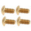 50Pcs M4 x 8mm Copper Hex Socket Screws Half Round Head Fasteners Hardware 1