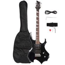 Glarry 24-Frets Flame Electric Guitar Full Set w/ Bag Pick Strap