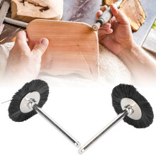 30 Stück Flache Mini-Bürstenräder für Holzschnitzerei und Polieren, innen 3 mm