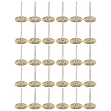 30 Stück Flachbürsten aus Messingdraht für Holzschnitzerei und Polieren, 25 mm