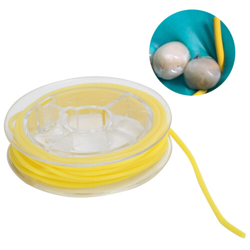 Dental Rubber Dam Stabilizing Cord 2.1m Soft Elastic Teeth Tool