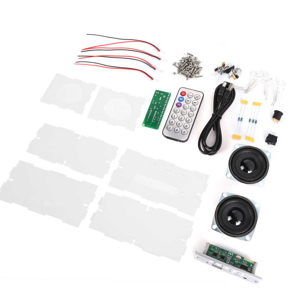 Diy Acrylic Bluetooth Speaker Kit With Voice Control, 3Wx2 Sound Light 4981359962583