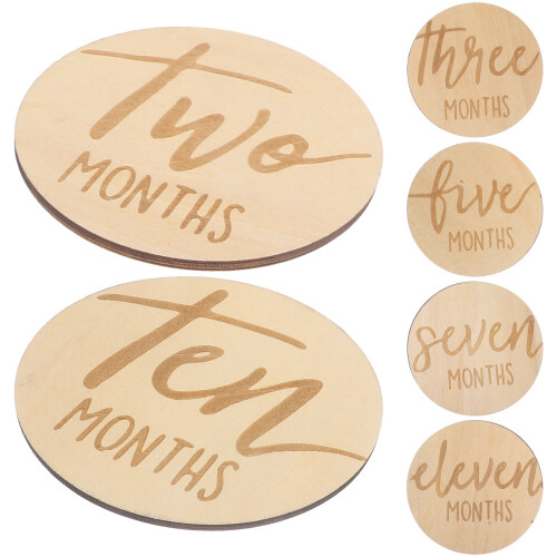 24 Baby Monatliche Marker Holz