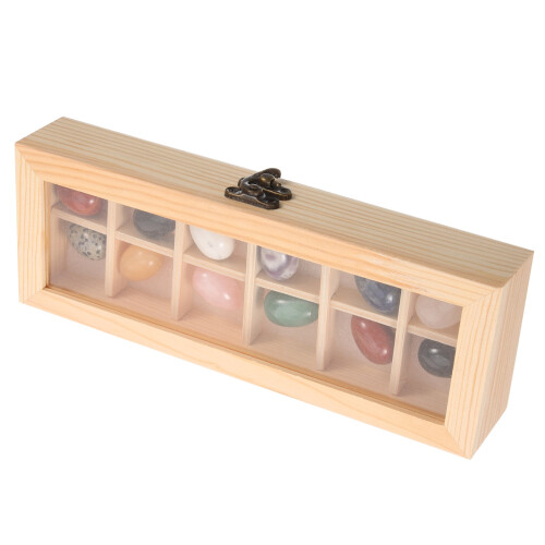 5 Sets Kristallstein- -Ei Mit Holzkiste