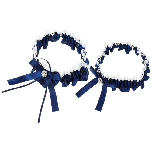 2 Paar -Strumpfhalter Mit Schleifen Hochzeitsaccessoire
