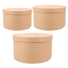 3Stk Pappmaché Box Mit Deckel, Stapelbar, Für Basteln,