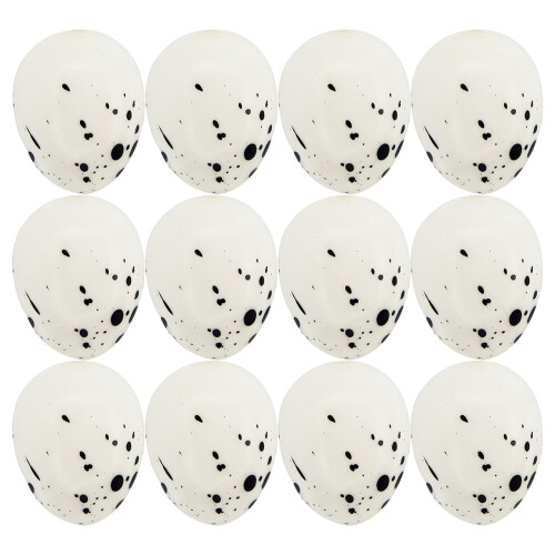 150 Stk. Kunststoff Ei Accessoire Mikro 2,5 Cm Weiß