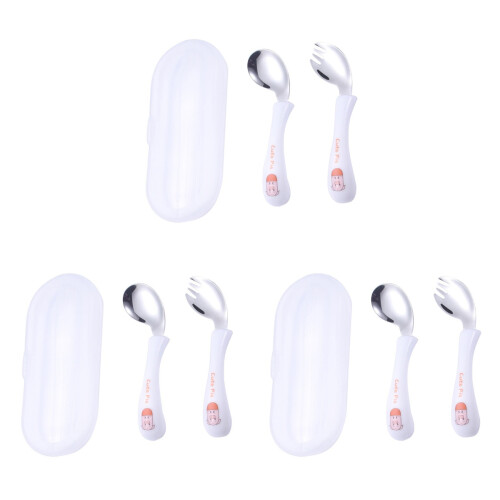 3 Sets Kinderbesteck Mit Gabel Übungslöffel Geschirr ( ) 2