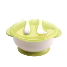 2Stk Baby Saugschale Mit Gabel Essgeschirr Set Grün