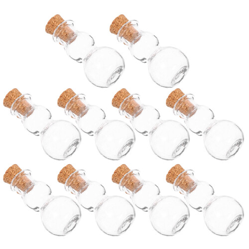 50 Mini Glasflaschen Mit Korkverschluss Für Diy 1