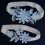 2 Paar Himmelblau Strumpfband Mit Perlendesign 10