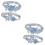 2 Paar Himmelblau Strumpfband Mit Perlendesign 6