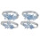 2 Paar Himmelblau Strumpfband Mit Perlendesign 2