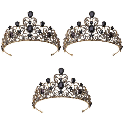 3 Brautlegierung Tiara Mit Blattmuster Haarreif 2