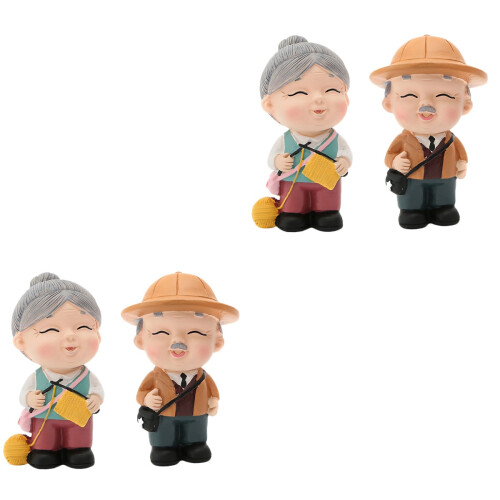 4 Großvater Und Großmutter Cake Topper Set 2