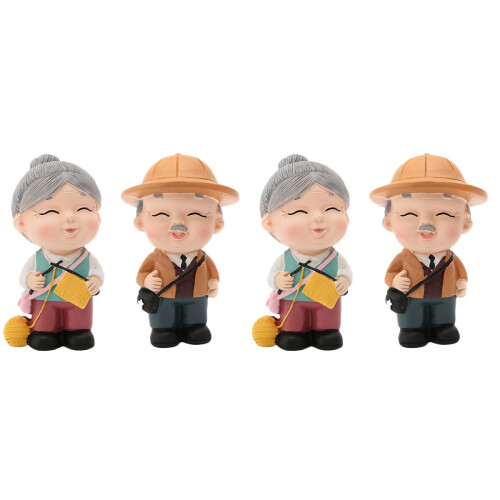 4 Großvater Und Großmutter Cake Topper Set 1