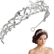 2Stk Sterne Krone Kopfschmuck Braut Tiara Hochzeitszubehör