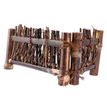 2 Handgeweven Bamboe Scherm Voor Bonsai (M, Bruin)