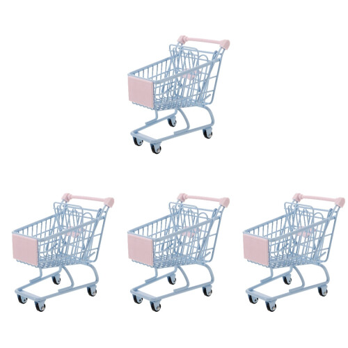 4 Stuks Mini Winkelwagentje Speelgoed Bureau Opbergorganizer 1