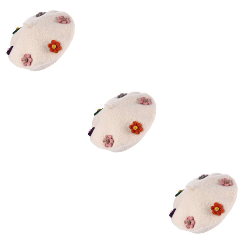 3 Kinder Wol Hoed Met Bloem Winter 1
