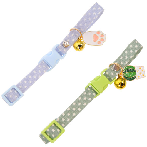 4 Verstelbaar Kat Halsband Met Hangertje Kitten 1