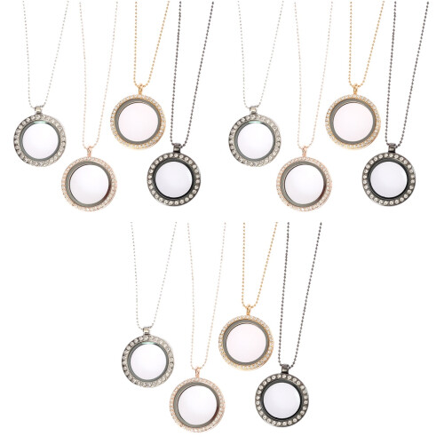 12 Foto Locket Hanger Legering Ingelegd 2