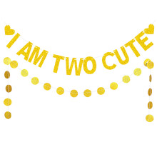4 I Am Two Baby Geburtstagsfeier Hängende Banner Ornamente