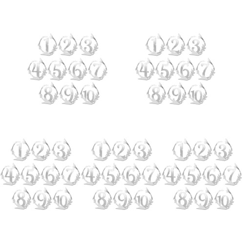 50 Nummer Schilder Tischdekoration 1-10 1