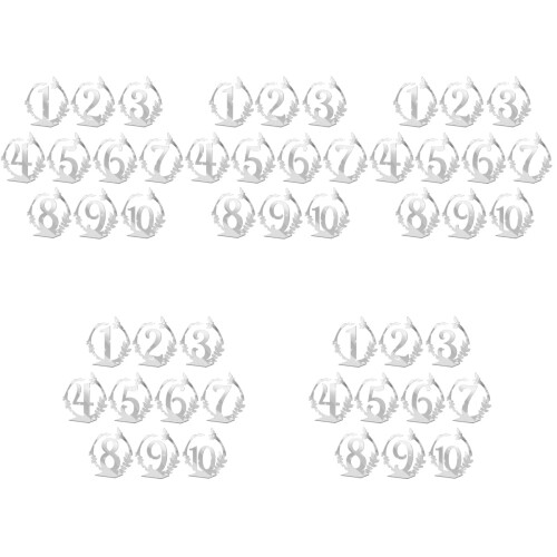 50 Nummer Schilder Tischdekoration 1-10 2