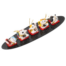 2 Niedliche Glückskatze Wackelarm Katzenfigur Für Auto