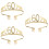 3Stk Damen Krone Tiara Mit Kopfschmuck 8
