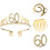 3Stk Damen Krone Tiara Mit Kopfschmuck 11