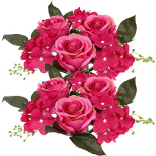 6 Künstliche Rosenkranz Kerzenkränze Tischdekoration Hochzeit