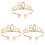 3Stk Damen Krone Tiara Mit Kopfschmuck 3
