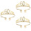3Stk Damen Krone Tiara Mit Kopfschmuck 9